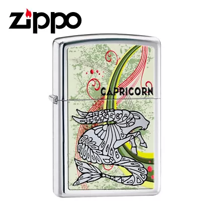 New Zippo High Polish Chrome Zodiac Lighter - Capricorn • $39.50