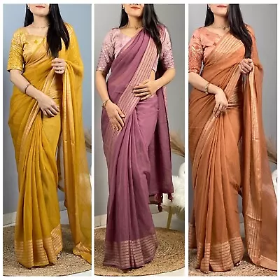 £39.59 • Buy Sari Saree Indian Wedding Designer Pakistani Bollywood Party Wear Sari Blouse