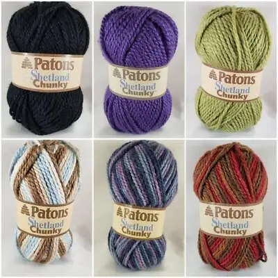 Patons Yarn Shetland Chunky 75% Acyrlic 25% Wool  1-148y 2.2-3.5oz • $3.90
