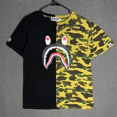 A Bathing Ape Tshirt Mens 2XL Multicolor Camouflage Black Graphic Print  • $39