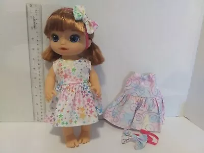 Doll Clothes Made To Fit 12   Baby Alive Doll - 2 Sets-Dress/ Hair Bow-   C3 • $9.99