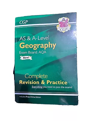 BRAND NEW AQA Geography A Level Revision Guide CGP (Includes Online Edition) • £15
