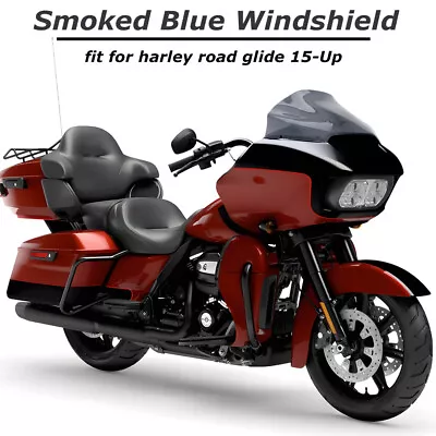 14  Front Smoke Blue Flare Windshield For 2015-2024 Harley Road Glide Models CVO • $98.95