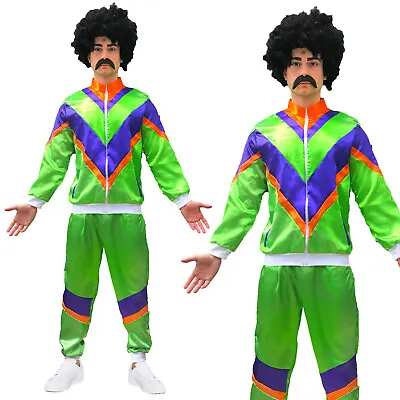 80s Scouser Stag Do Mens Adult Retro Shell Suit Fancy Dress Costume Tracksuit   • £20.99