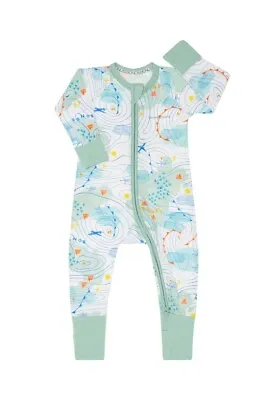 Bonds Baby Long Sleeve Zip Zippy Wondersuit Romper Sizes 0 3 Weather Radar White • $14.99