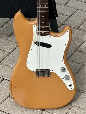 1964 Fender Musicmaster A Cool Desert Sand W/a Rosewood Clay Dot Neck Killer ! • $2995