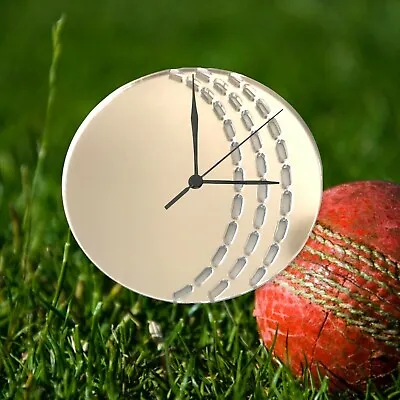 £24.99 • Buy Cricket Ball Shaped Silent Tick Acrylic Clocks - Many Colours, Bespoke Made