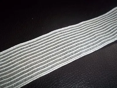 Ivory/ Cream Flat Elastic 20 25 30 38mm. 3/4  1  1.25  1.5 .inch. Various Metres • £1.89