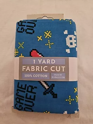 David Textiles  Game On  Video Game Themed 100 Cotton Fabric 1 Yard • $9.95