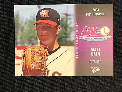 Matt Cain 2003 Multi-Ad SAL South Atlantic League Hagerstown Suns Rookie • $0.99