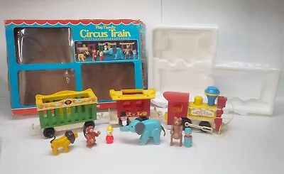 Vintage FISHER PRICE PLAY FAMILY CIRCUS TRAIN 991 BOX Little People Complete • $71.20