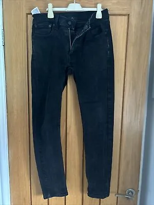 LEVI'S 519 Hi-Ball Mens Jeans Black Slim Skinny W32” L30” • £9.99