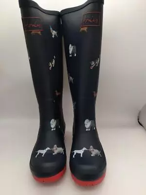 Joules Womans Wellington Boots MaydayDogs 5 US • $74.61