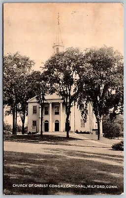 Vtg Milford Connecticut CT Church Of Christ Congregational 1940s View Postcard • $5.99