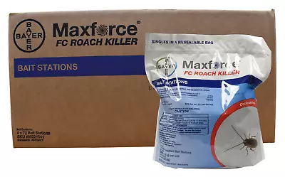Maxforce FC Roach Killer Bait Stations Case (4 Bags X 72 Stations) By Envu • $258.99