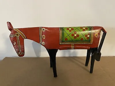 Modern Metal Mexican Folk Art Painted  Donkey Figurine • $38