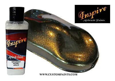 Inspire H2O Airbrush Paint 50ml Of Sparkle Pearl Gold Water Based • £8.50