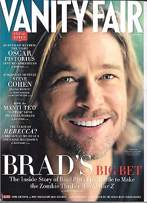 Vanity Fair Magazine June 2013 #634 (fn/vf) Brad Pitt • $3.49