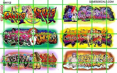 Nh112 Dave's Decals - Adult Themed Sexy Graffiti Boxcar Wall Urban N Scale Set 3 • $4.94