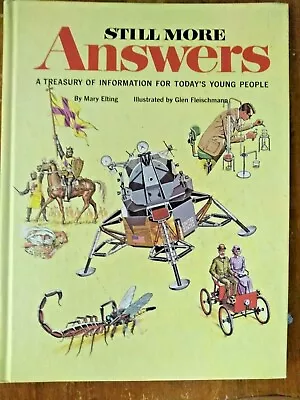 Still More Answers Mary Elting Vintage Hardback Children's Encyclopedia Book • $11