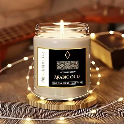 Scented Soy Wax Candle 450 Gm 35-40 Hrs| Fragrance Arabic Oud • $26.99