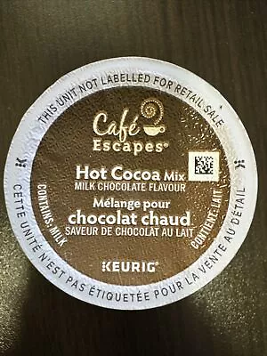 96/pack Cafe Escapes Hot Cocoa/chocolate K Cup Bulk Packaging Free Shipping!! • $32.99