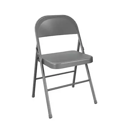 All-Steel Metal Folding Chair Double Braced Gray • $14.99