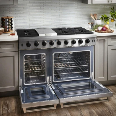$4888 • Buy Thor Kitchen 48  Professional 6 Burner Gas Range Double Oven, Stainless Steel US