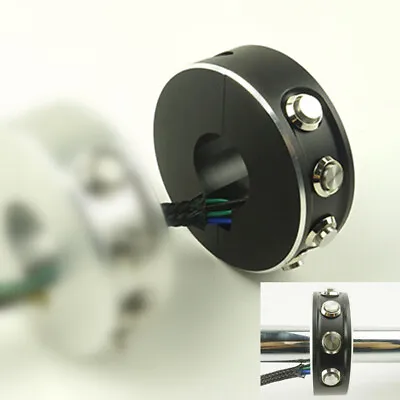 22MM Black CNC Motorcycle Handlebar Switch 2x Momentary + 2x Self-latch Buttons • $52.10