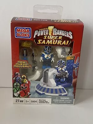 Mega Bloks Sabans 2012 Power Rangers Super Samurai Hero Pack Blue 5804 Nib Rare! • $14.99