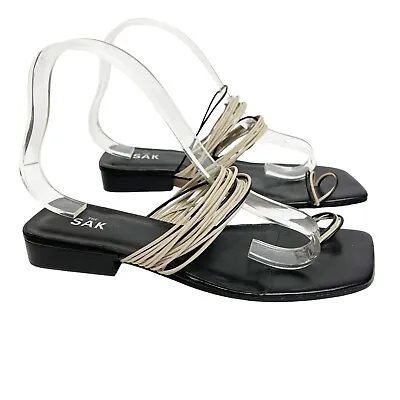 Vintage Y2K 8M The Sak Leather Strappy Sandals Open Back Made In Brazil • $37.49