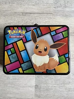 £10 • Buy POKEMON SET 2021 - EEVEE - COLLECTORS CHEST/TIN/LUNCH BOX - Complete 3 Cards