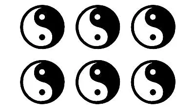 Small Yin Yang Symbol Vinyl Decals Phone Set Of 6 Yin Yang Sign Stickers Sheet • $5.49