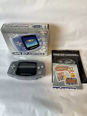 Gameboy Advance Glacier Boxed Model Nintendo GBA Console With Game • £74.99