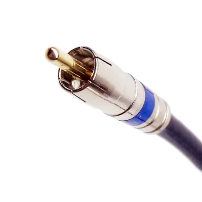 RCA Audio Cable Solid Copper Core 18AWG 75 Ohm Gold Plated Pin 1ft To 200ft • $16.10