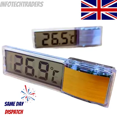 £4.49 • Buy 3D Fish Tank Thermometer Temp Meters Digital Water Crystal Aquarium LCD Glass UK