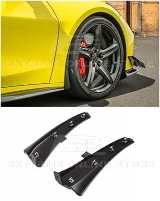 For 22-Up Corvette C8 Z06 XL Extended MATTE BLACK Front Mud Flaps Splash Guards • $129.98