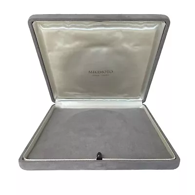 Mikimoto Pearl Necklace Jewelry Case Storage Gift Gray Display Box Only Empty • $229.99