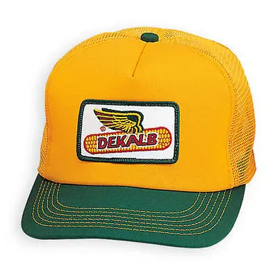 DEKALB SEED Green & Yellow Vintage Trademark Logo Cap Hat New Ballcap Corn • $23.95