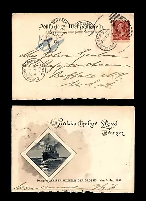 MayfairStamps US 1899 US-German Sea Post Kaiser Wilhelm Der Grosse Paquebot To B • $7.50