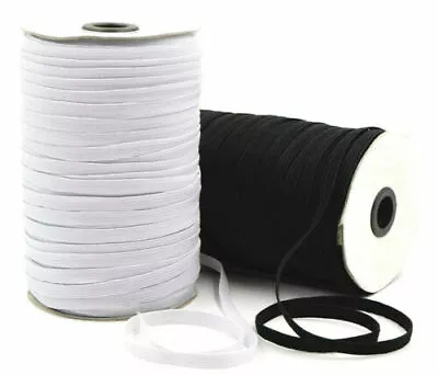 £1.20 • Buy Flat White Elastic Black Elastic Cord 3mm 5mm 6mm Face Mask Elastic