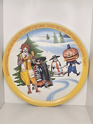 Vintage 1977 Ronald McDonald 10  PLASTIC PLATE Winter Hamburgler By Lexington • $12