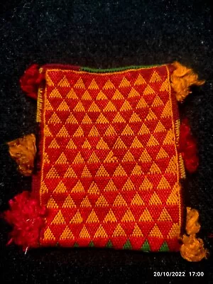 Vintage Indian Antique Banjara Ethnic Embroidery Rabari Kutchi Handmade Pouch 55 • $33.25