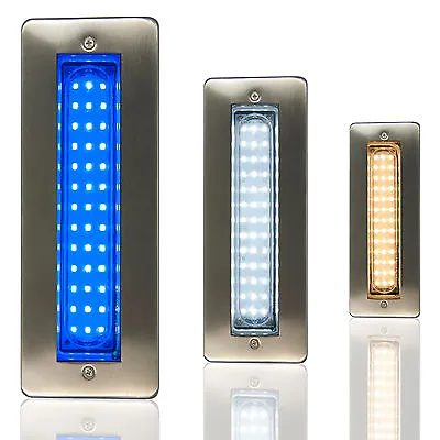 IP68 LED Bricklight Outdoor Wall Light Pathway Step Light Warm White/Blue/White  • £17.95