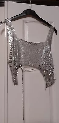 Daisy Street Chainmail Top Size 8 • £15.99