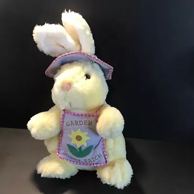 MTY International Plush Rabbit Vintage 14  Bunny Patch Apron Visor Spring Easter • $24.95