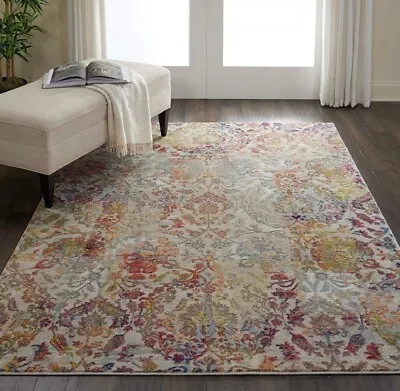 £89.99 • Buy Nourison Ankara  Global IVORG Rug 90%POLYPROPYLENE 10%POLYESTER Blue 240x 300cm