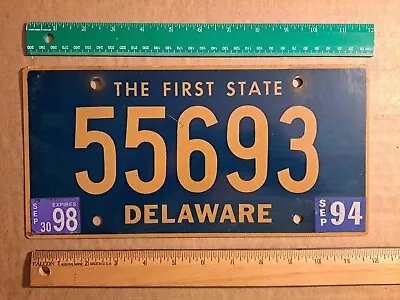 License Plate Delaware 1994 Passenger 55693 • $10.79