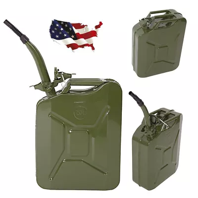 Fuel Can 5 Gallon 20L Gasoline Gas Fuel Tank Military Emergency Backup Green • $29.99