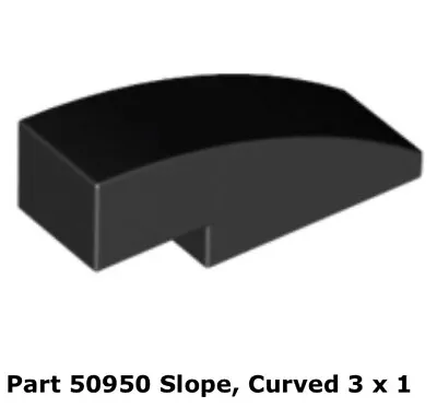 Lego 1x 50950 Black Slope Curved 3 X 1 8039 5974 • $5.93
